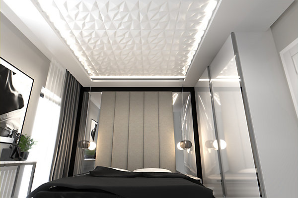 Panneaux de plafond et panneaux muraux 3D Brylant Blanc 2 m²