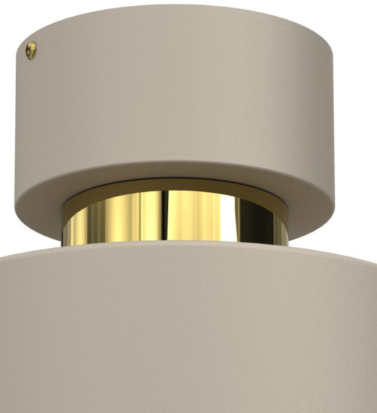 Lampa Sufitowa MARTI Beżowo-Złota 1xE27 Nowoczesna do Salonu