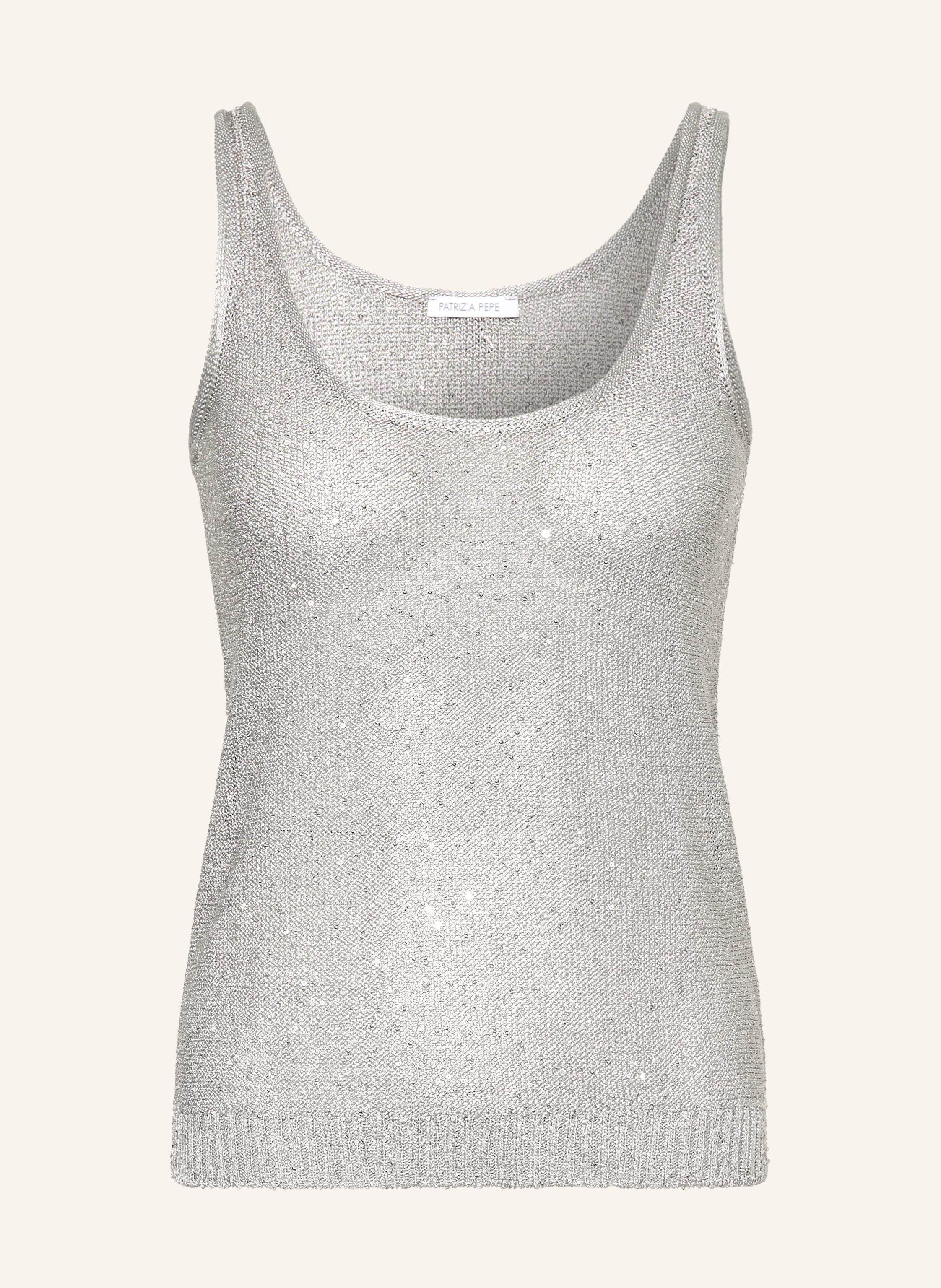 PATRIZIA PEPE Stricktop mit Pailletten