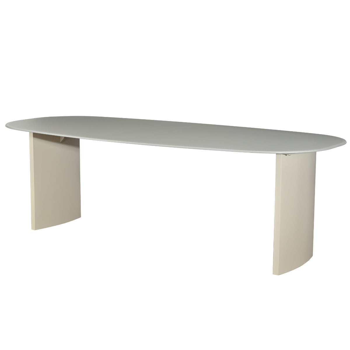 DÉJA Living Eettafel Dinand - Deens Ovaal Beige Glas/MDF - 240x110x76cm