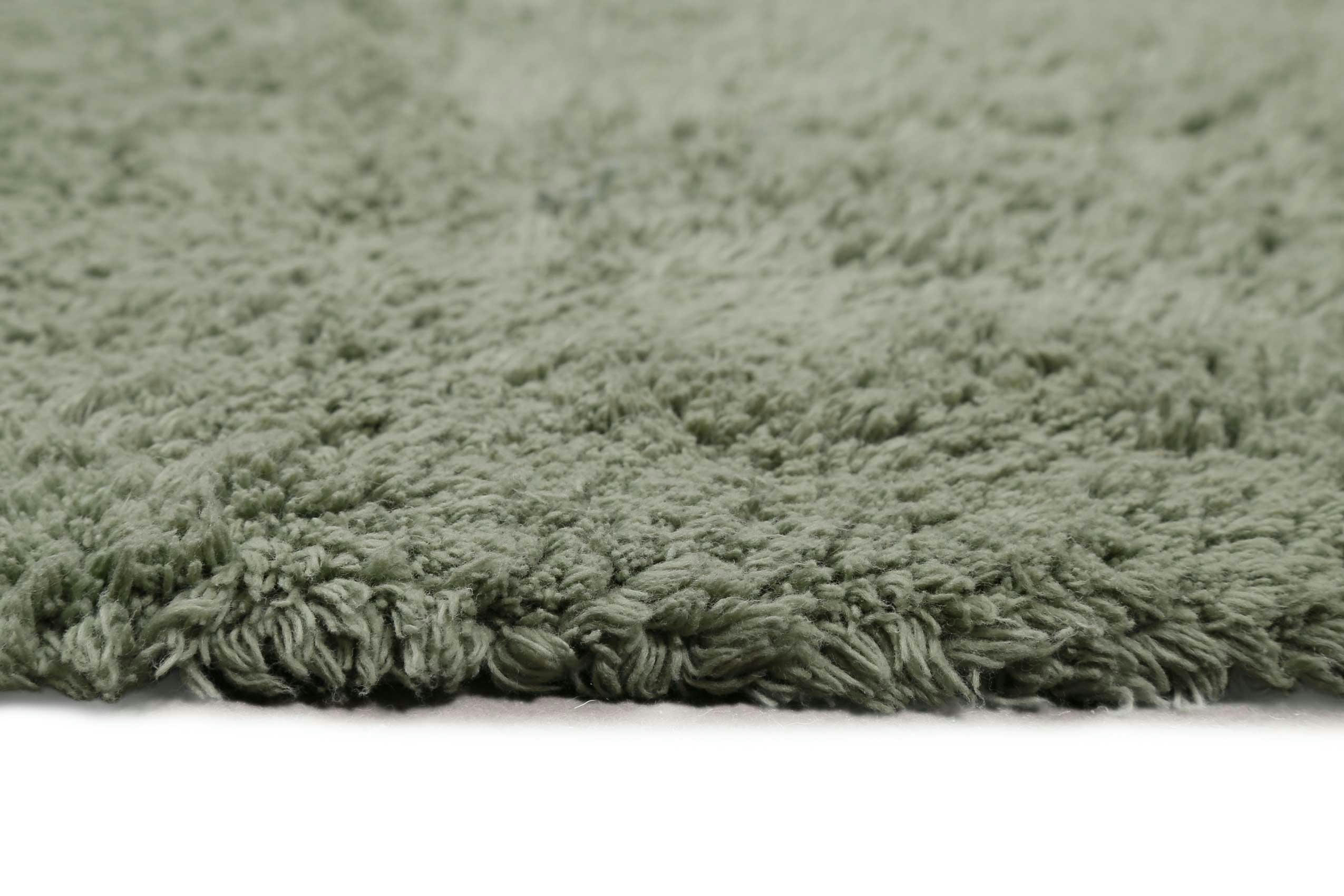 OLE - Tapis de bain doux vert kaki coton 60x100