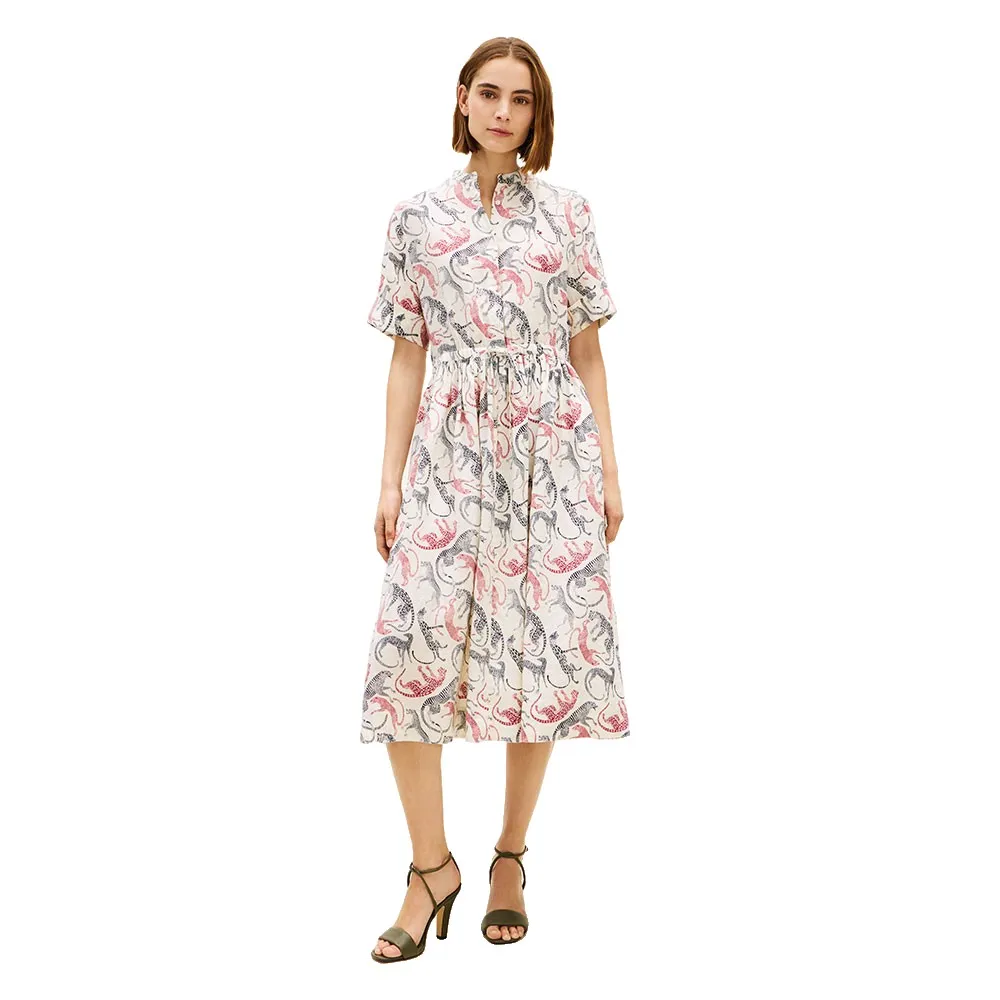 Tommy Hilfiger WW0WW49633 Linen short sleeve midi dress