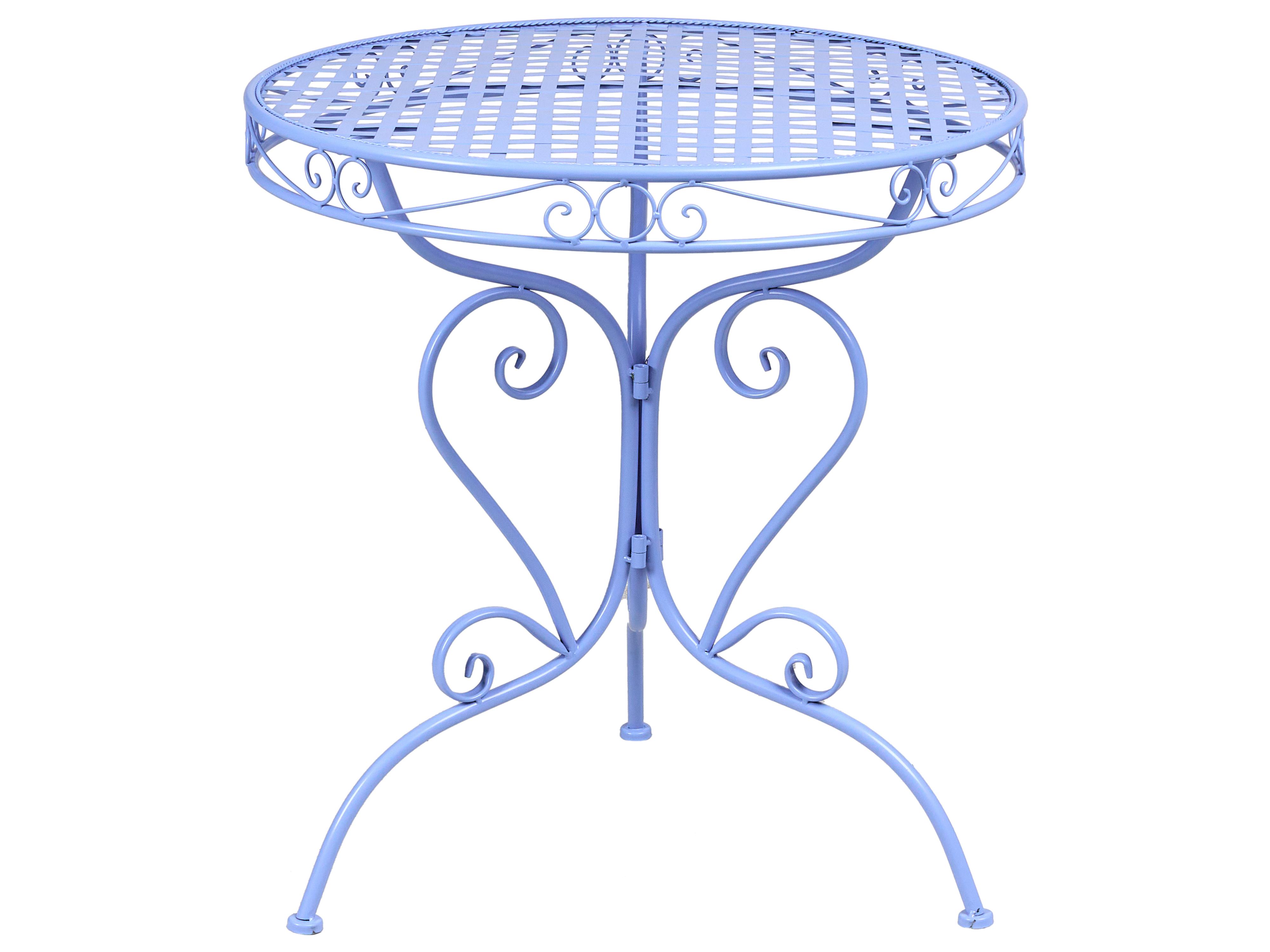 Bistro Set ALBINIA Metal Blue