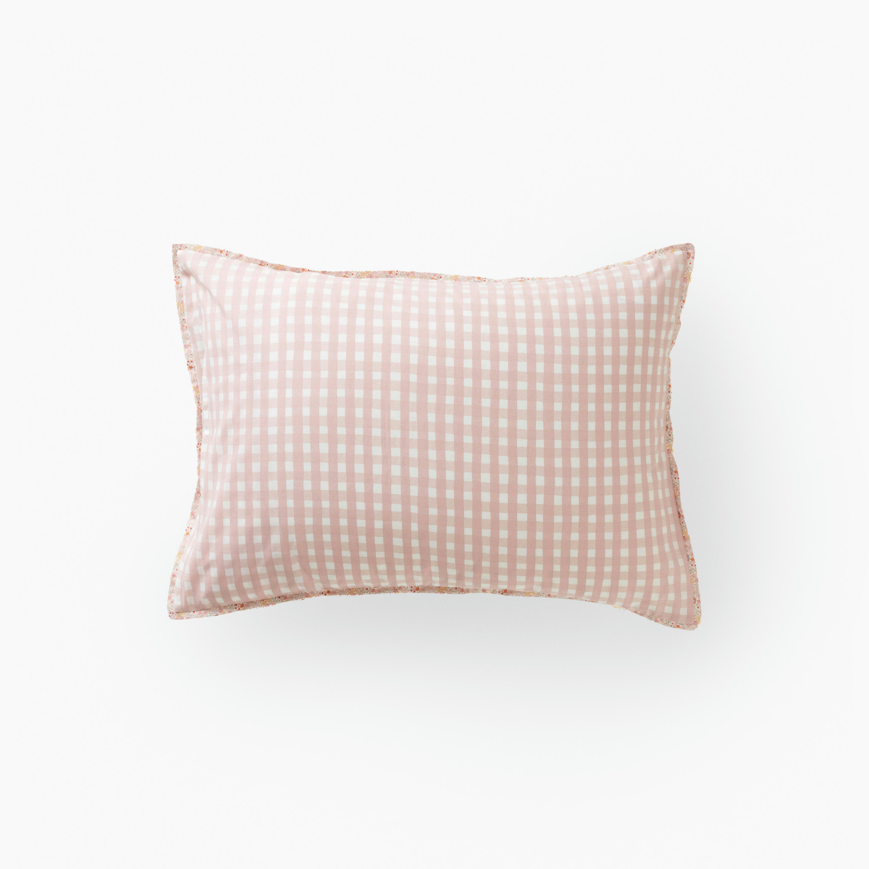 REVE DOR - Taie d'oreiller rectangulaire pur coton bio imprimé rose 50 x 70 cm