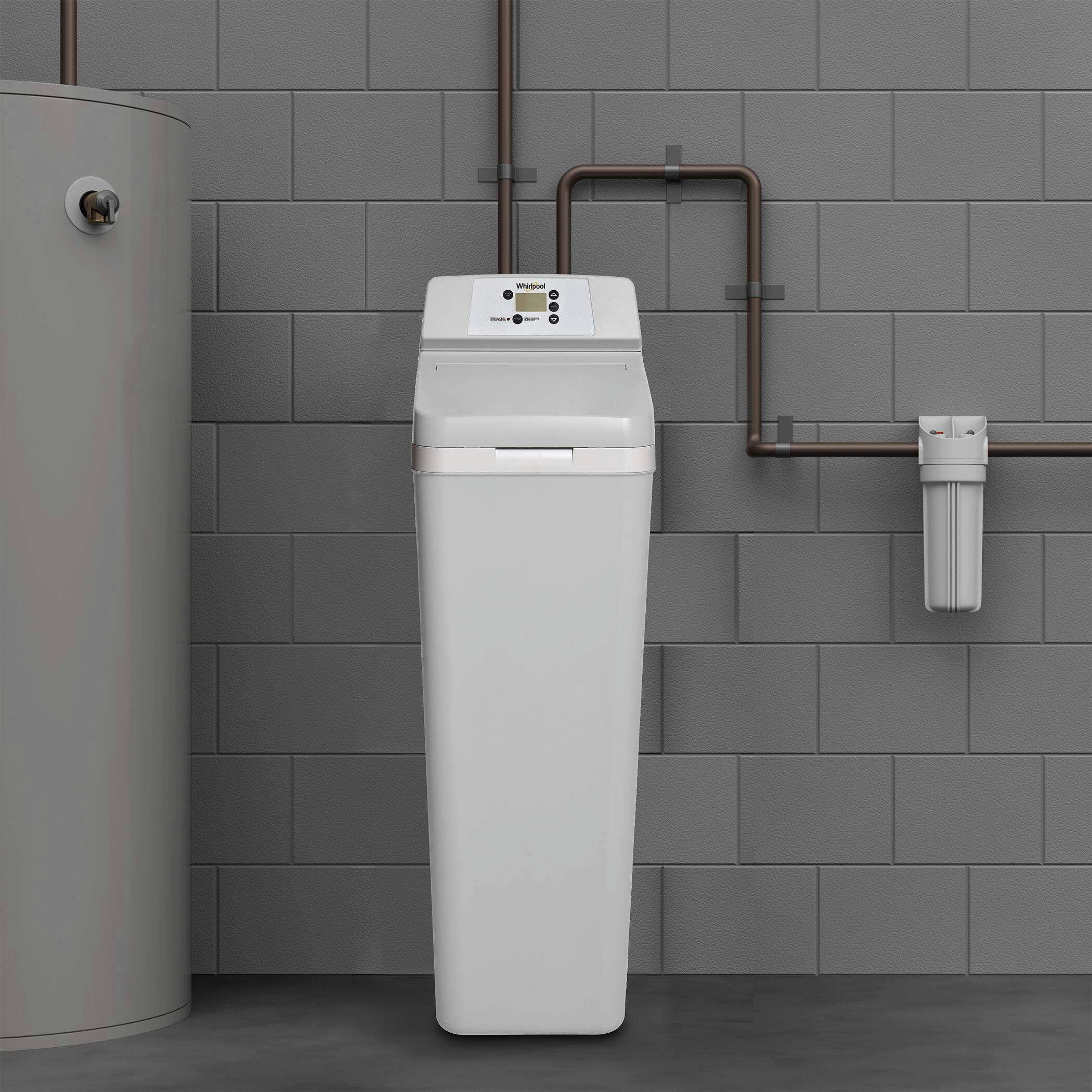 Whirlpool WHES30 30,000-Grain Water Softener, Grey