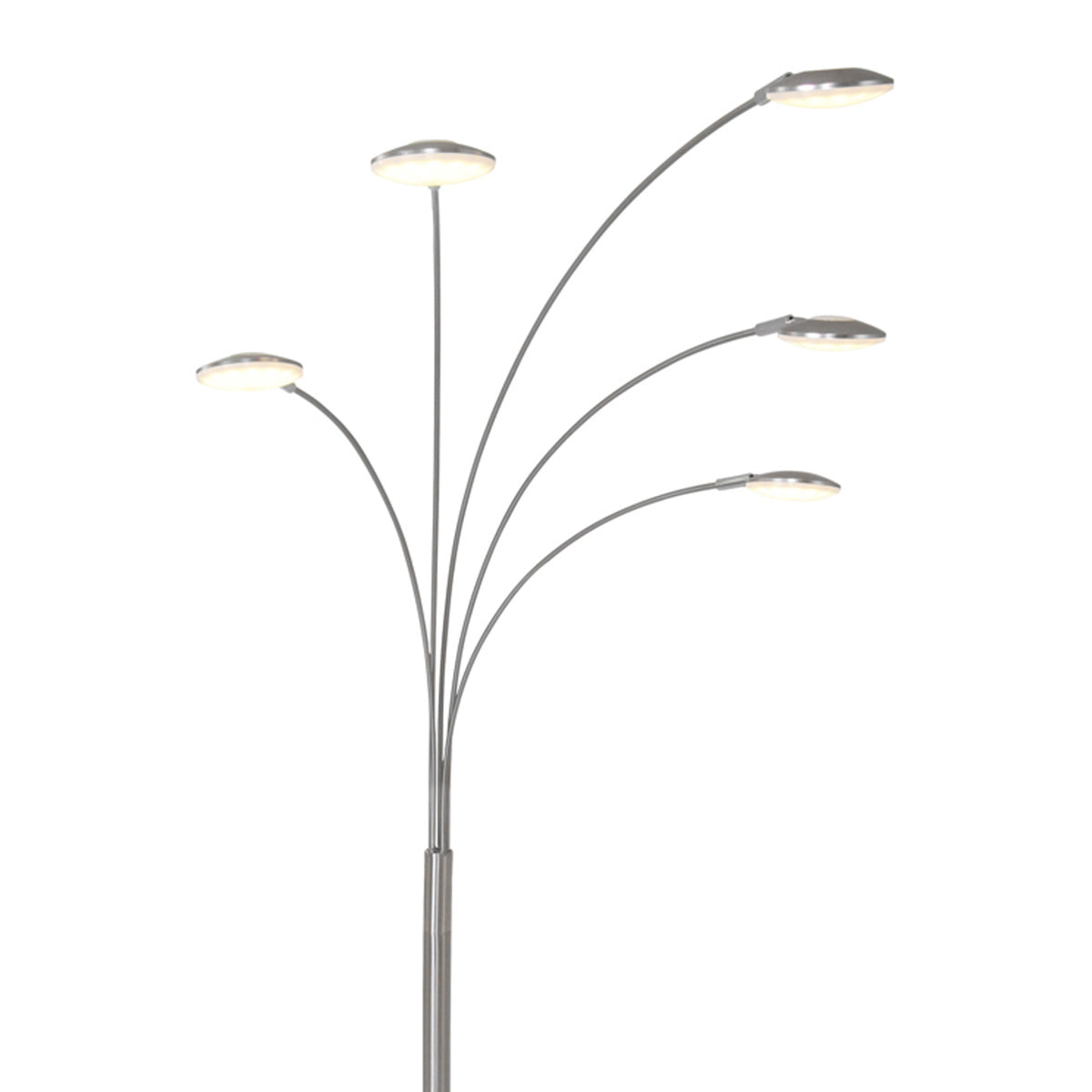 Mexlite vloerlamp synna - 5 lichts - 90x 189 cm - mat chroom