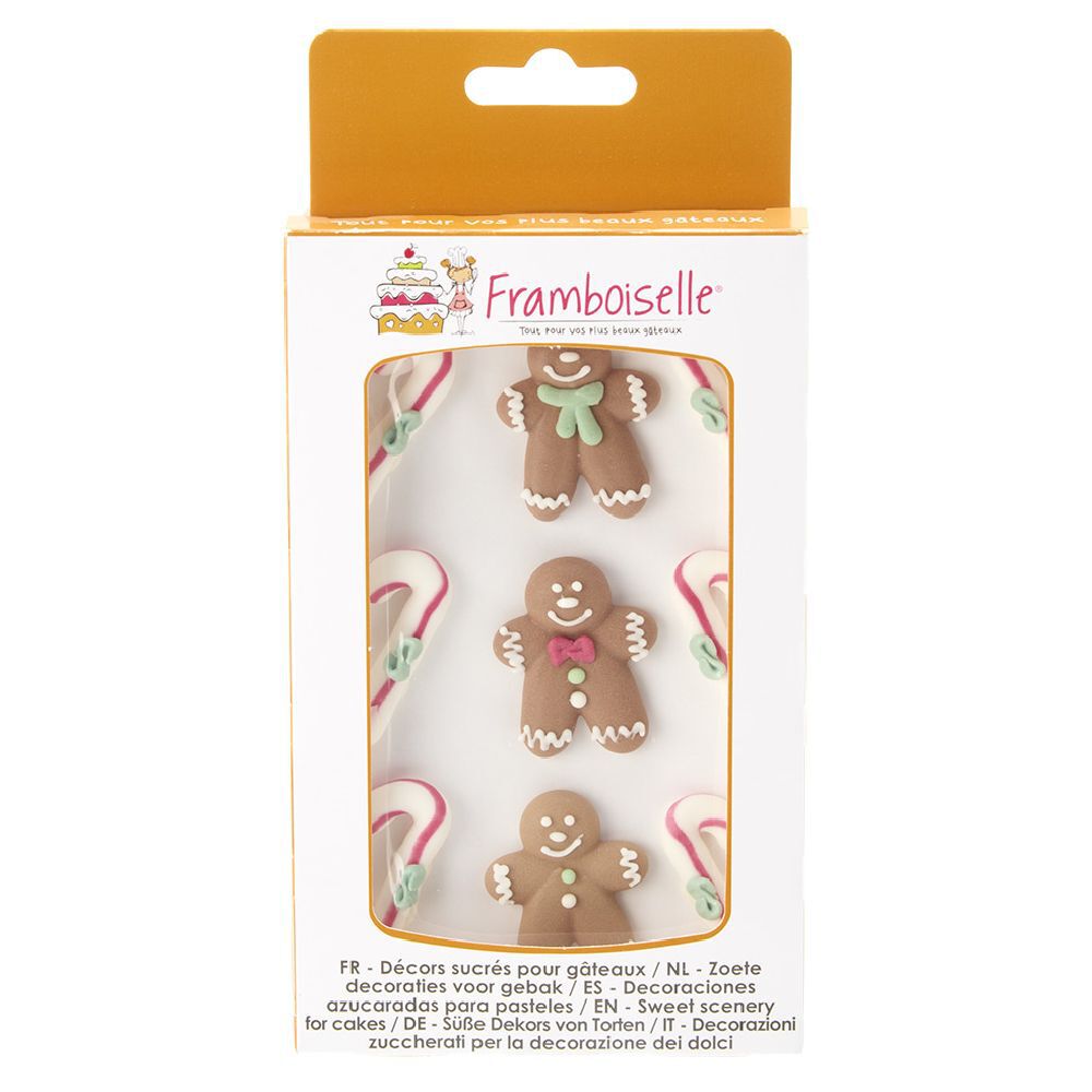 Décor sucré pour gâteau de No&euml;l x9