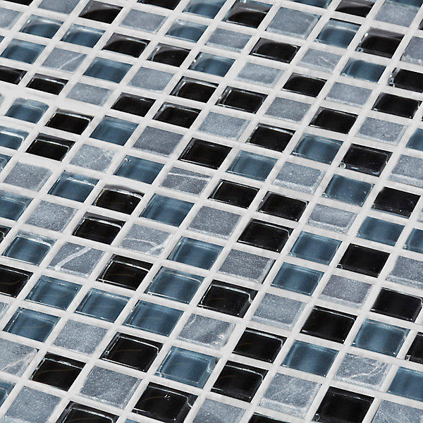 Mosaïque noir 30 x 30 cm Barya Colours