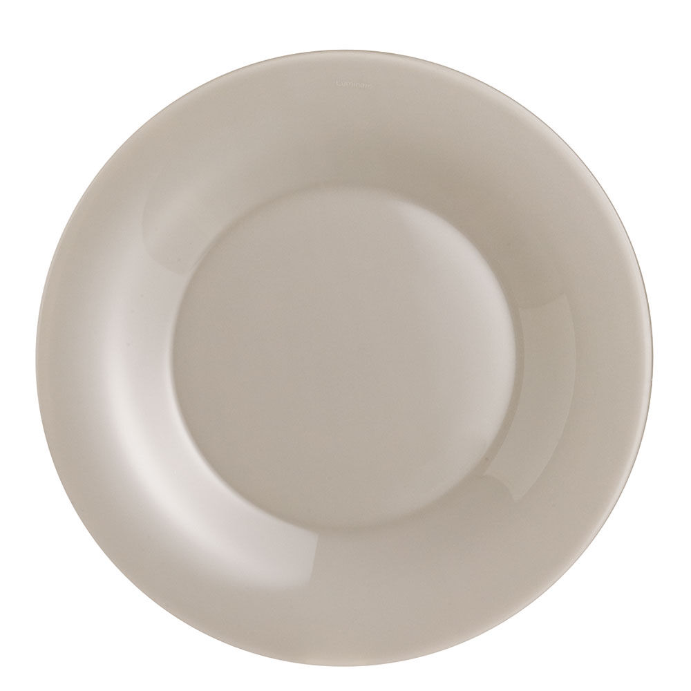 Assiette à dessert ronde verre Luminarc Zana taupe Ø20cm