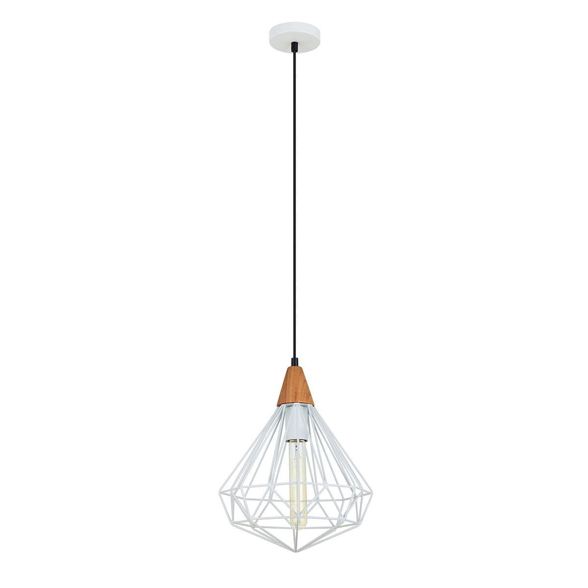 Lampa wisząca biała Maelle 1xE27x40W wym: 120x25x25 cm Italux