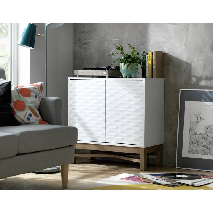 Habitat Zander Textured Small Sideboard -White