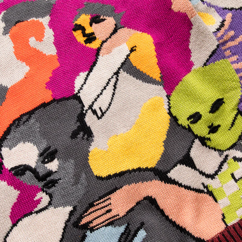 KidSuper Two Step Hand Embroidered Sweater - Multi