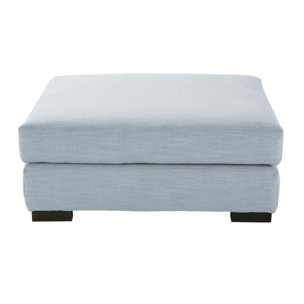 Terence - Pouf pour canapé modulable bleu glacier