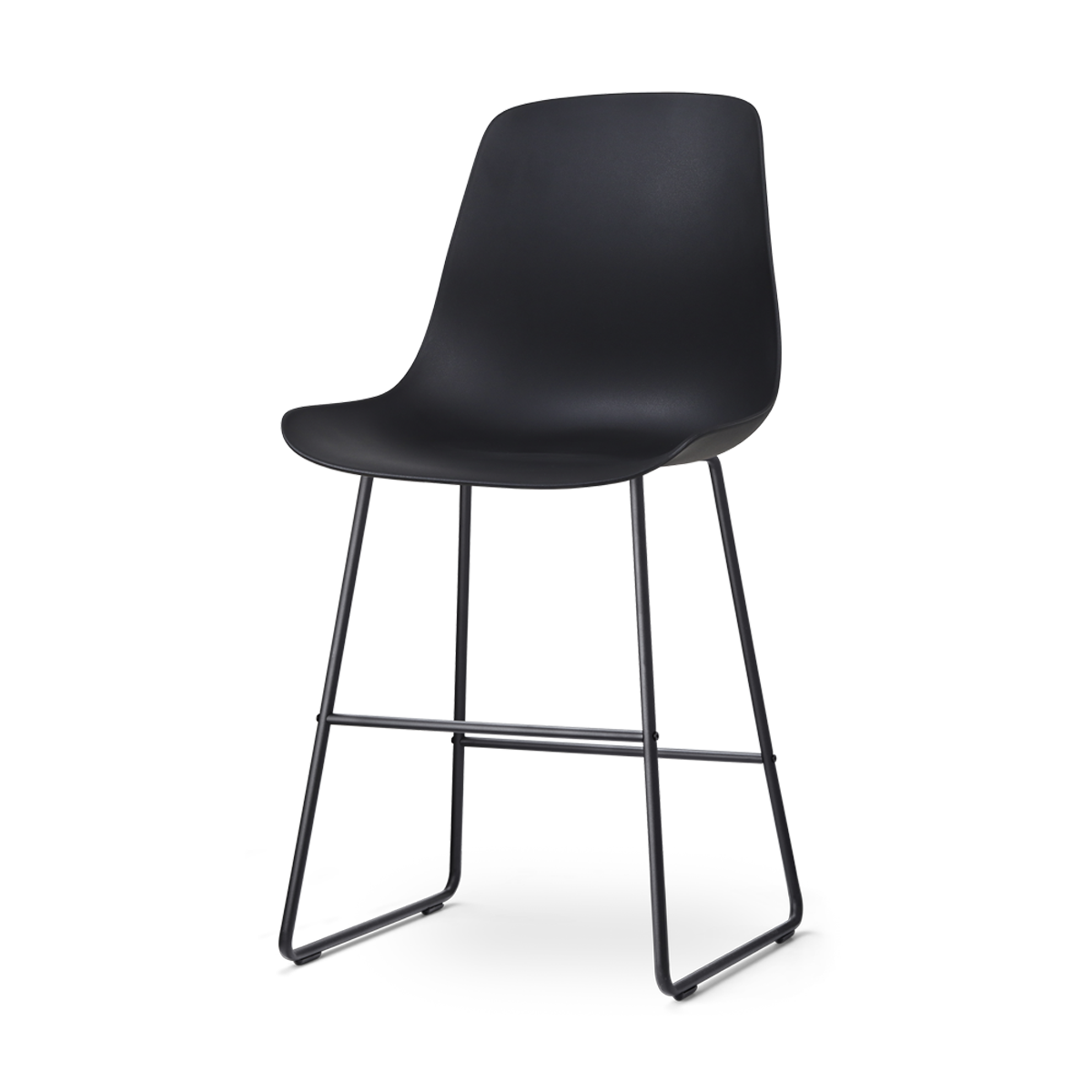 Nolon Nino-Pip Barkruk Zwart - Kunststof - Zwart Onderstel - 65 cm
