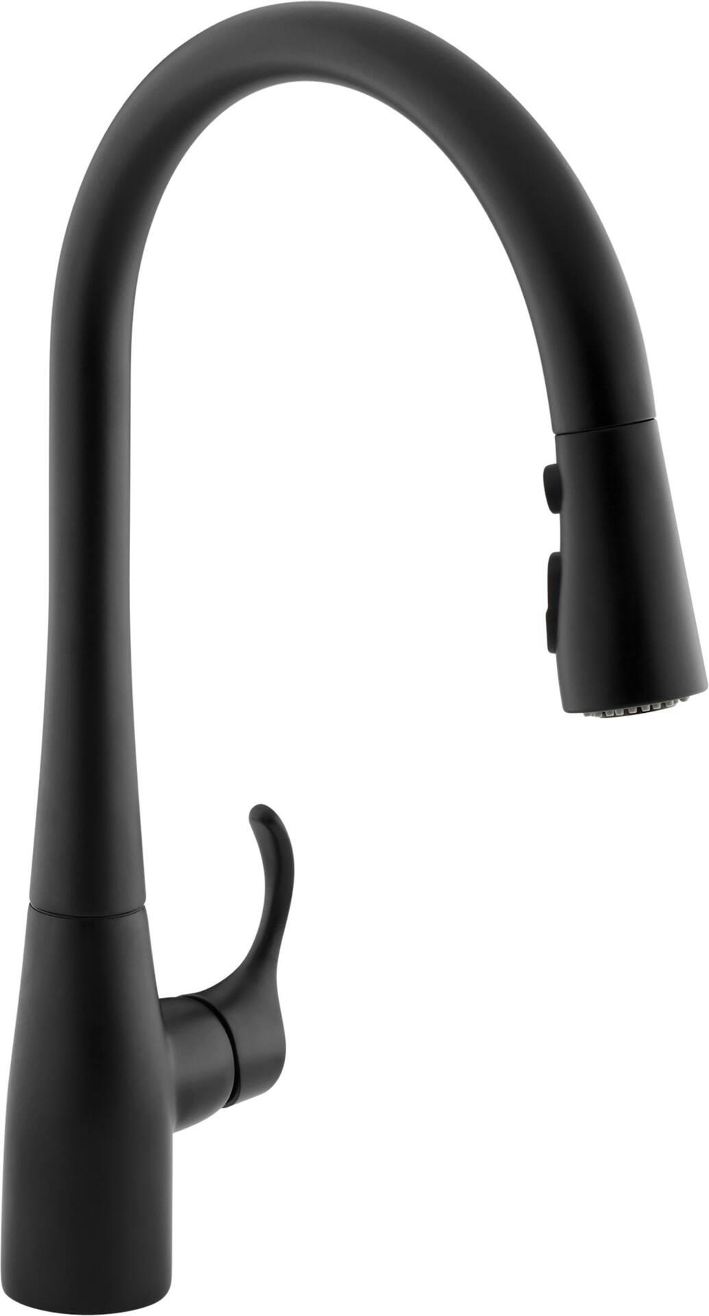 Kohler Simplice 1-Handle Kitchen Faucet, Matte Black