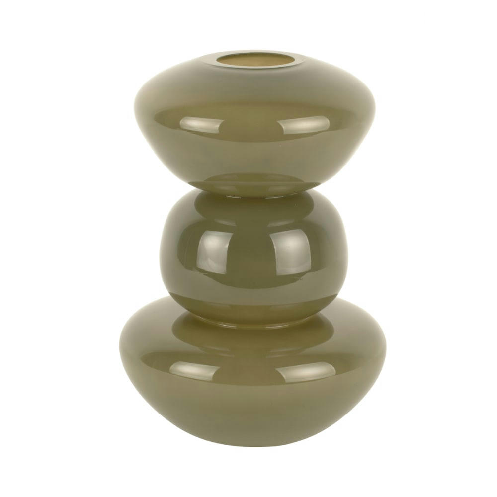 BUBBLES - Vase en verre vert h25cm