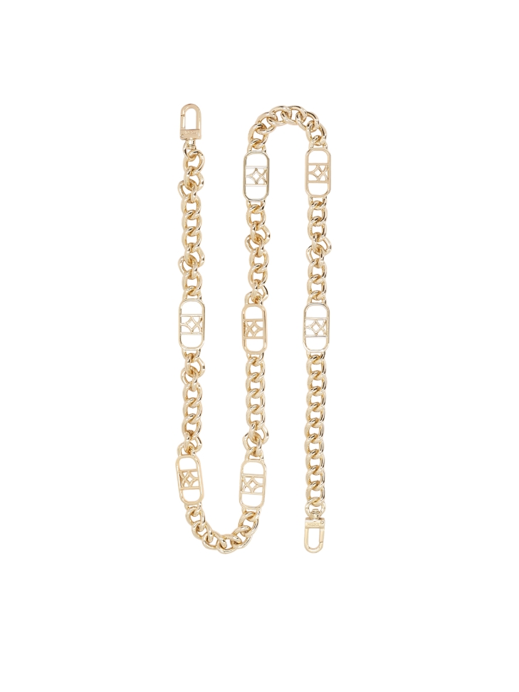 Gold monogrammed purse chain