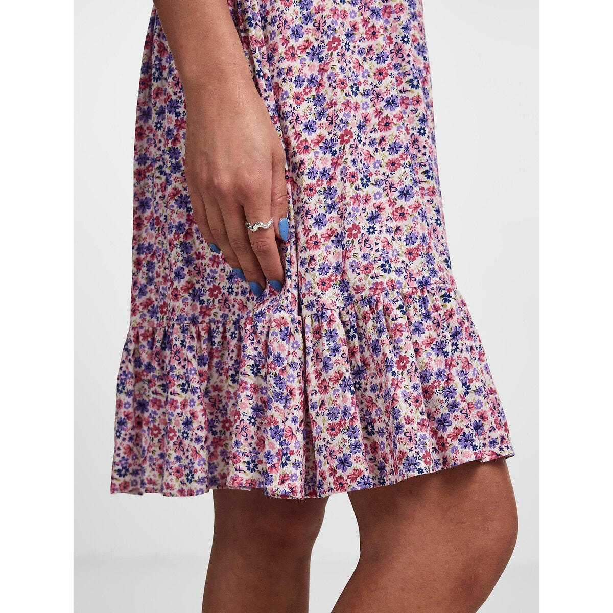 Jupe courte imprimée, taille haute