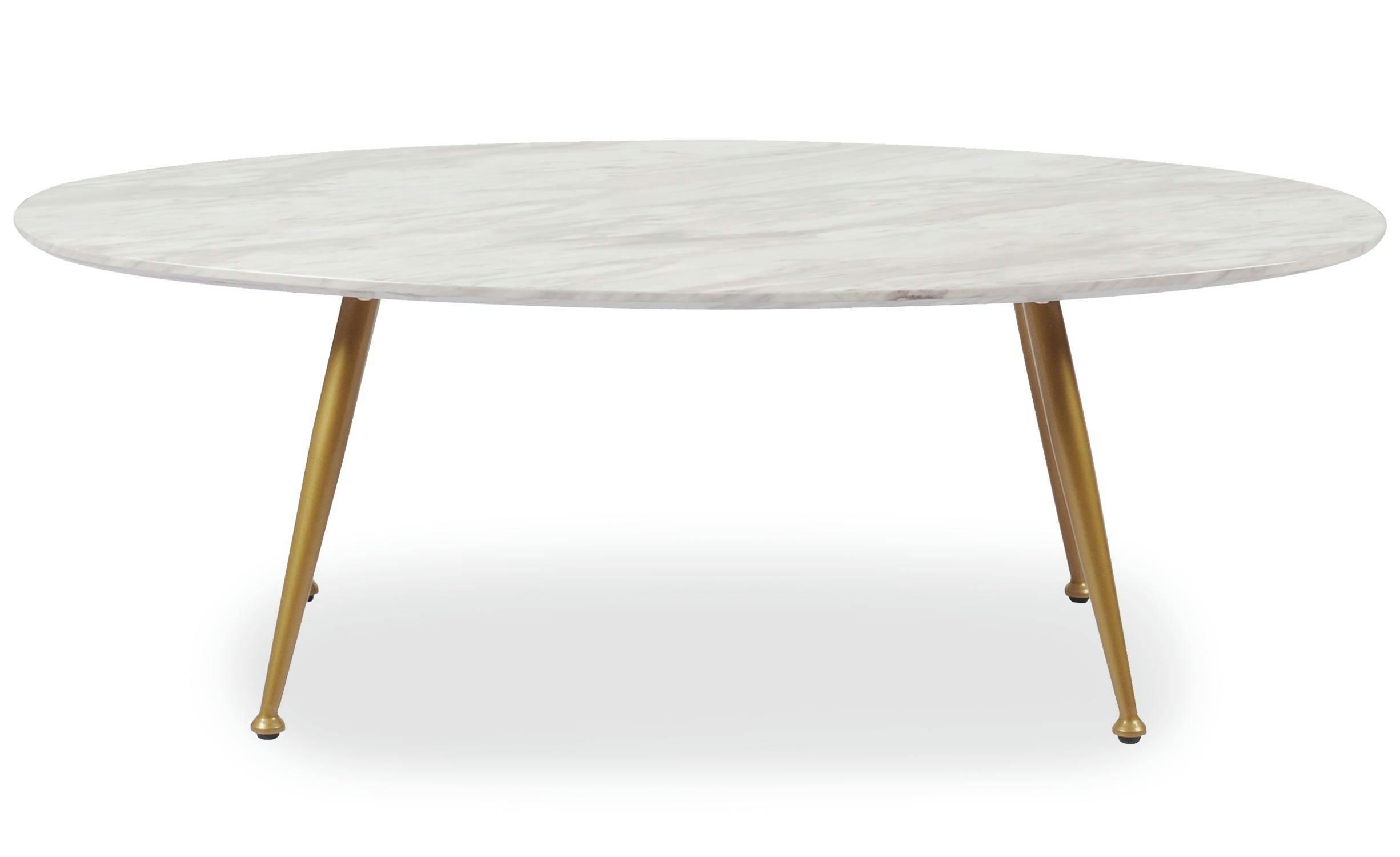 ROMY - Table basse ovale effet marbre
