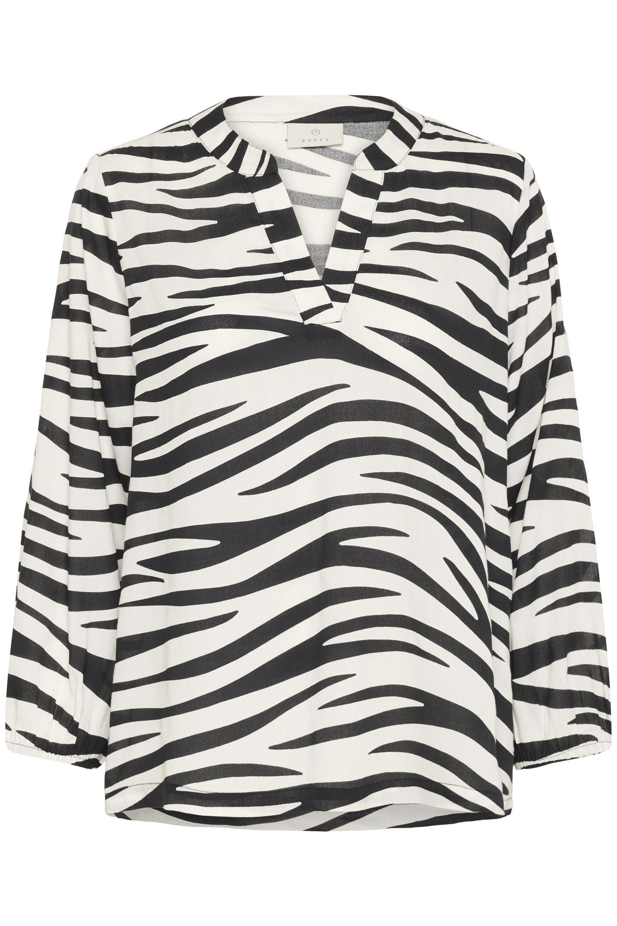 Kaffe KAjanne V-notch Neck 3/4 Sleeve Blouse