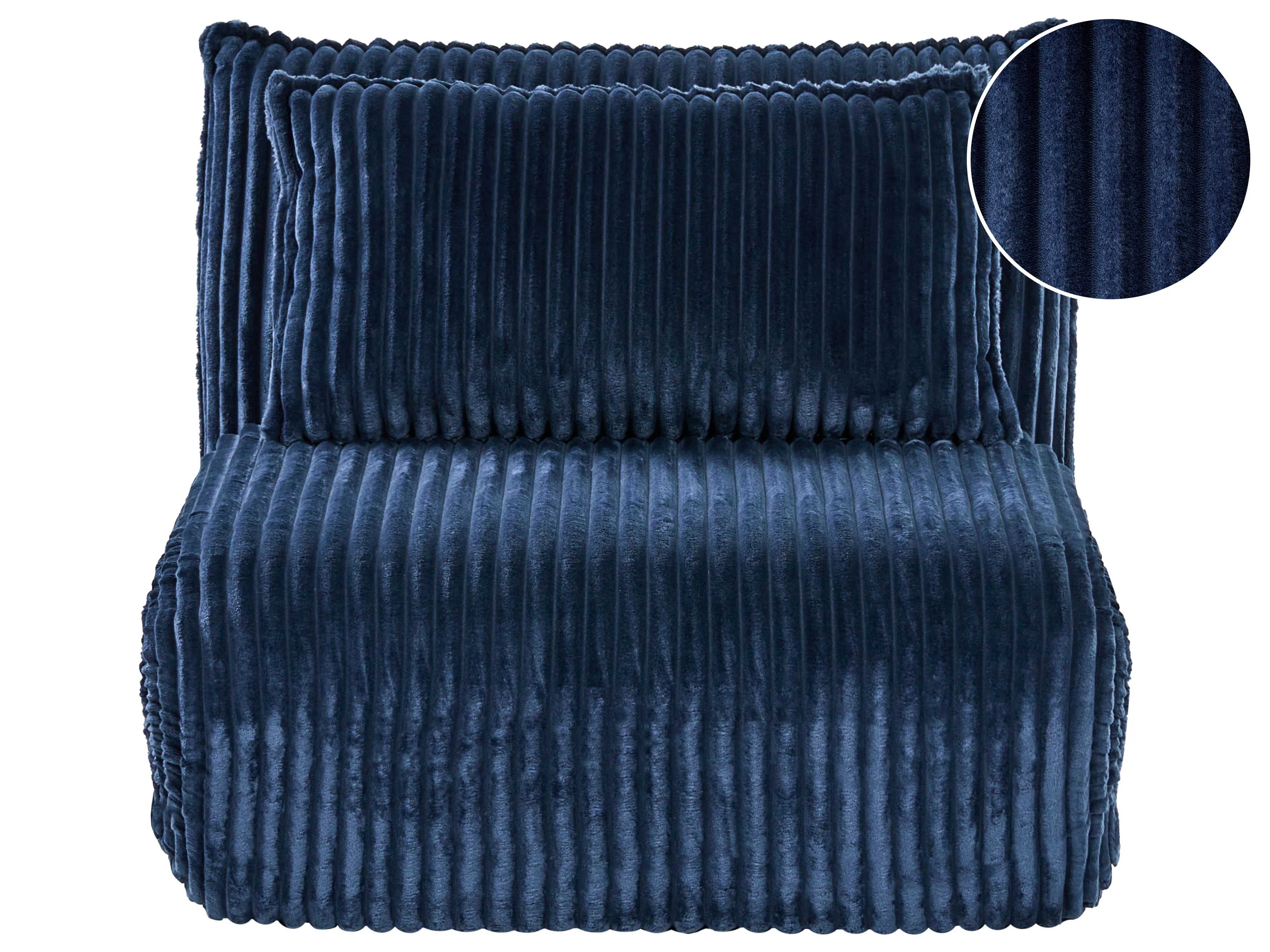 Single Sofa Bed LYSEKIL Corduroy Blue