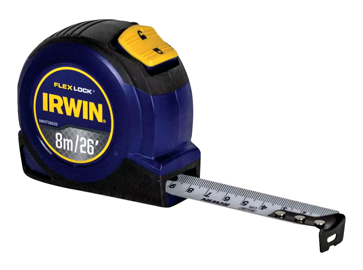 IRWIN IWHT36626 Flex Lock Tape Measure, 26-ft