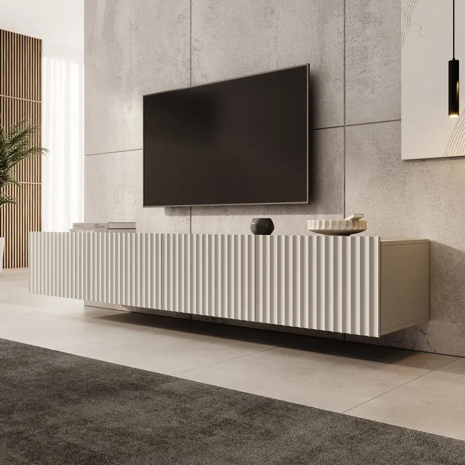 Meubella - TV-Meubel Pepinos - Beige - 200 cm