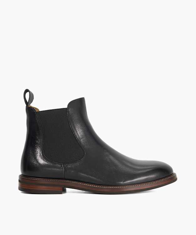 Maisen Black - Wide Fit Leather Formal Chelsea Boots