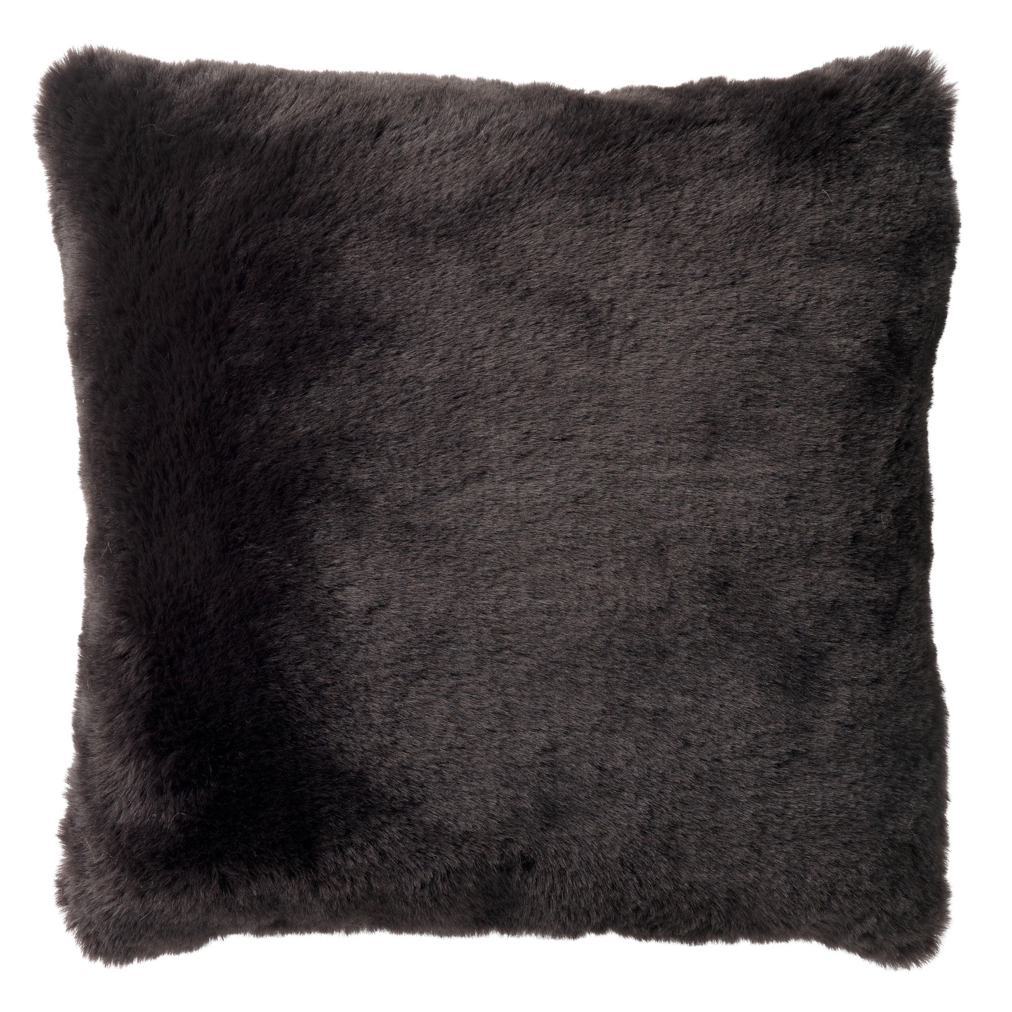 ZAYA - kussenhoes 60x60 cm - bontlook - extra groot - Raven - zwart