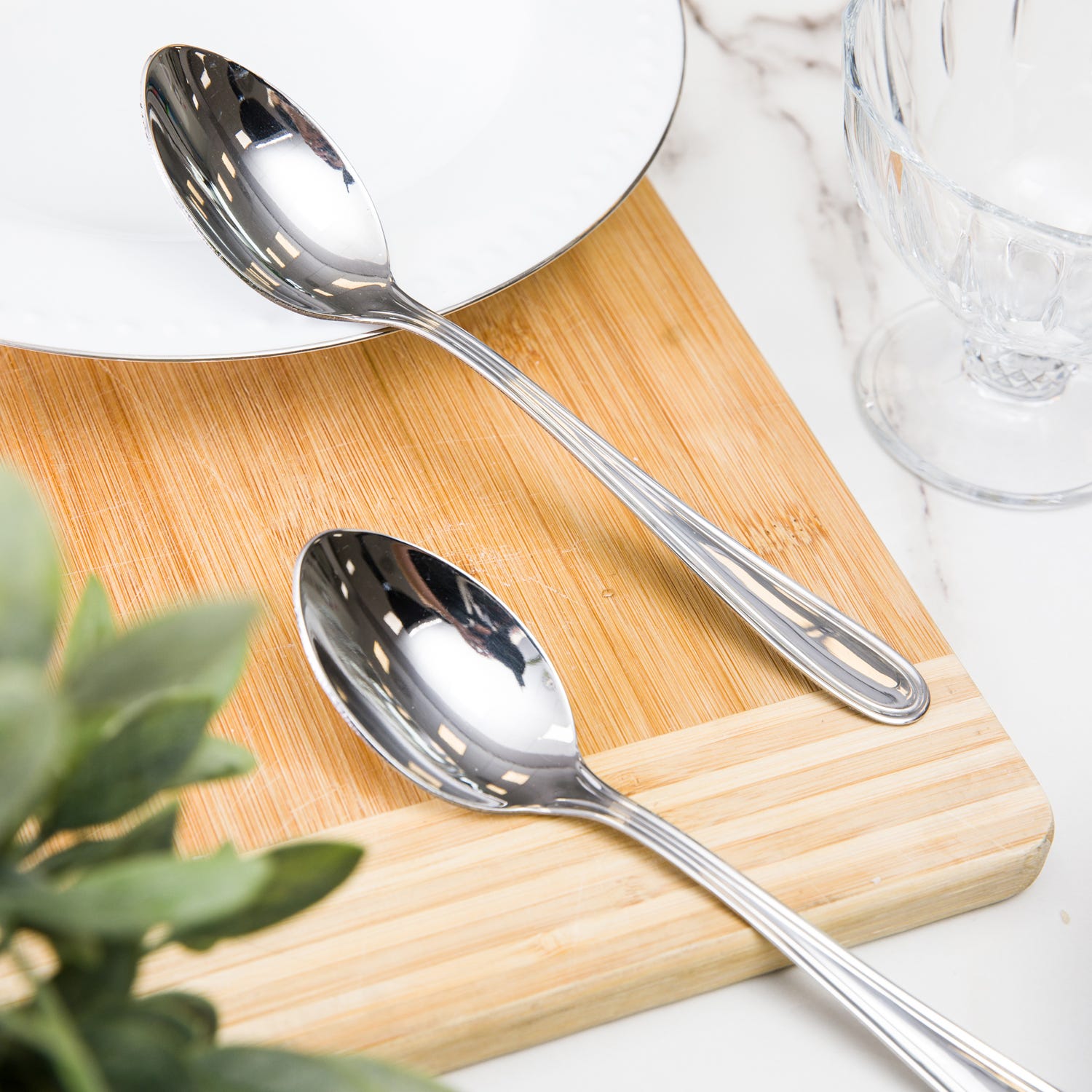 Set cucchiai City in acciaio inox, 2 pezzi