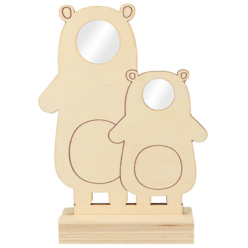 OURS - Cadre photo bois 20x14cm