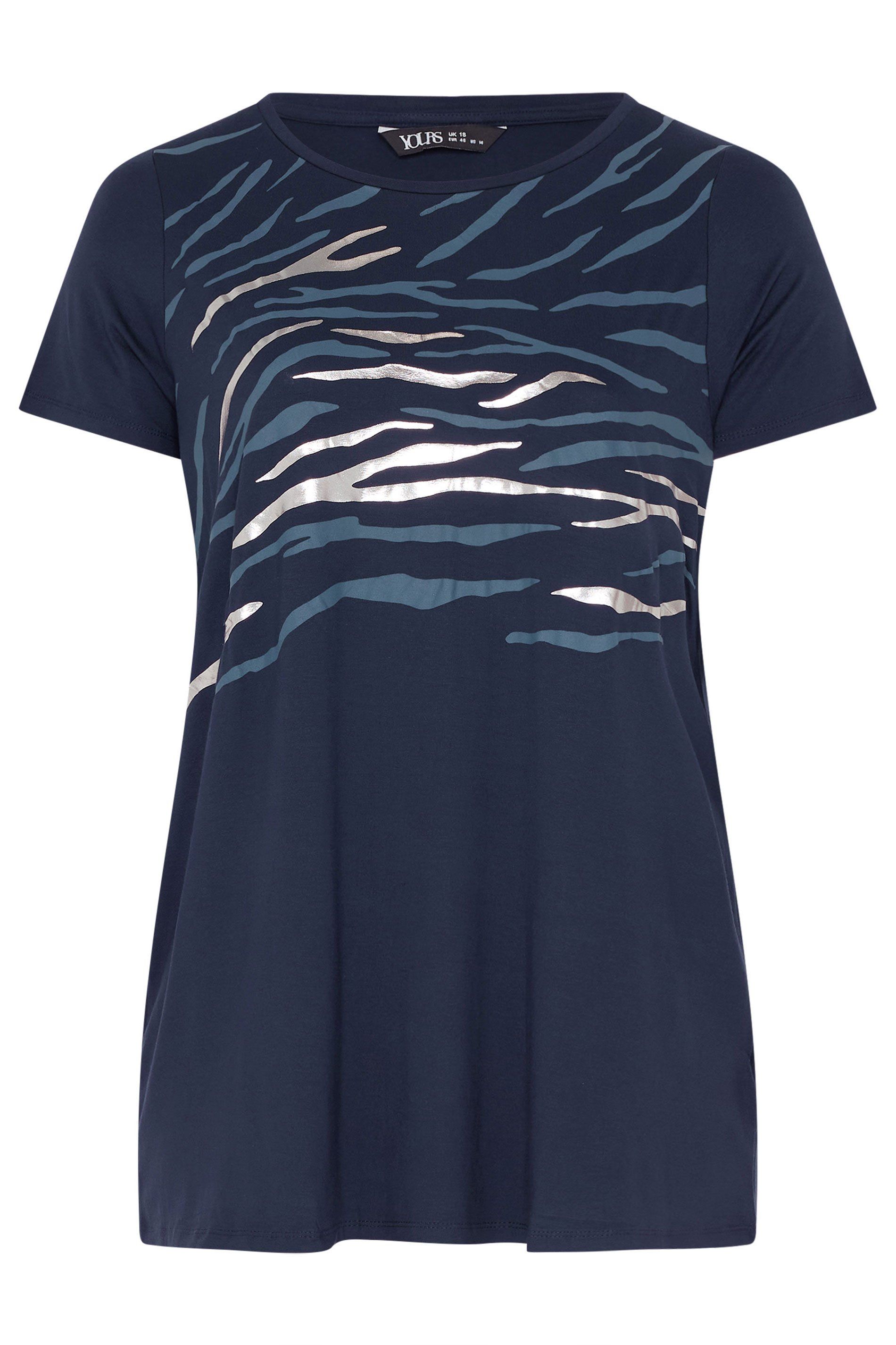 Yours Foil Animal Print T-Shirt
