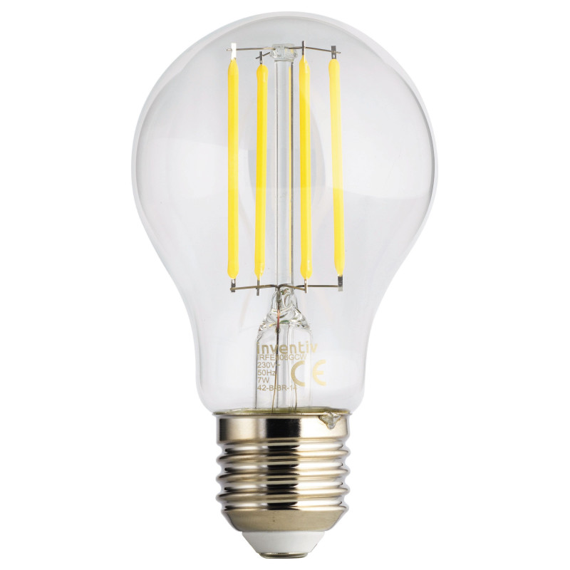 Ampoule à filament LED E27 blanc neutre 7 W 806 lm INVENTIV