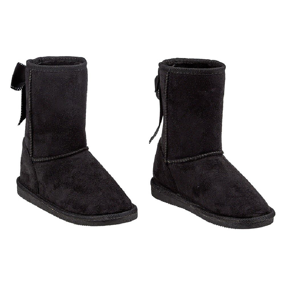 Botte pour enfant fourrée avec un noeud noir brodé à l'arrière T32/33