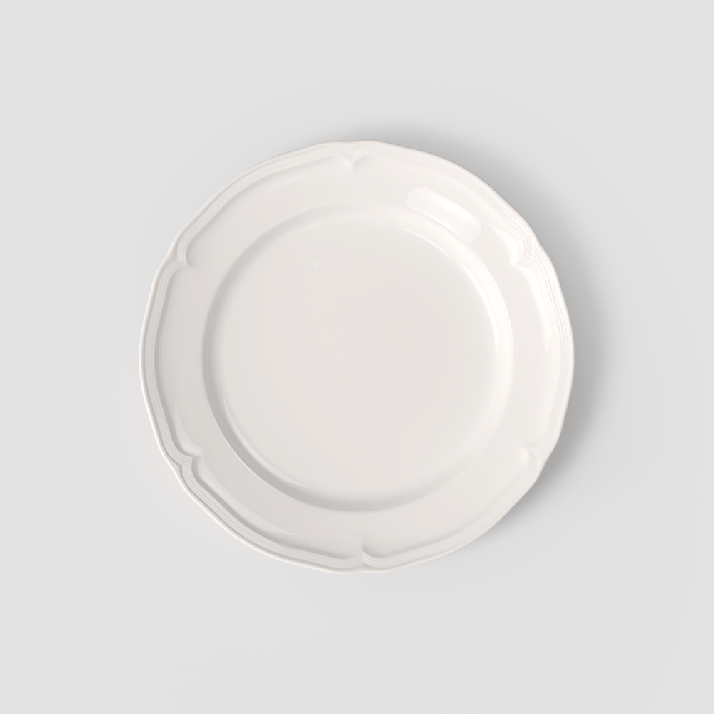 Manoir Dinner plate - White, 10.6'', Premium Porcelain