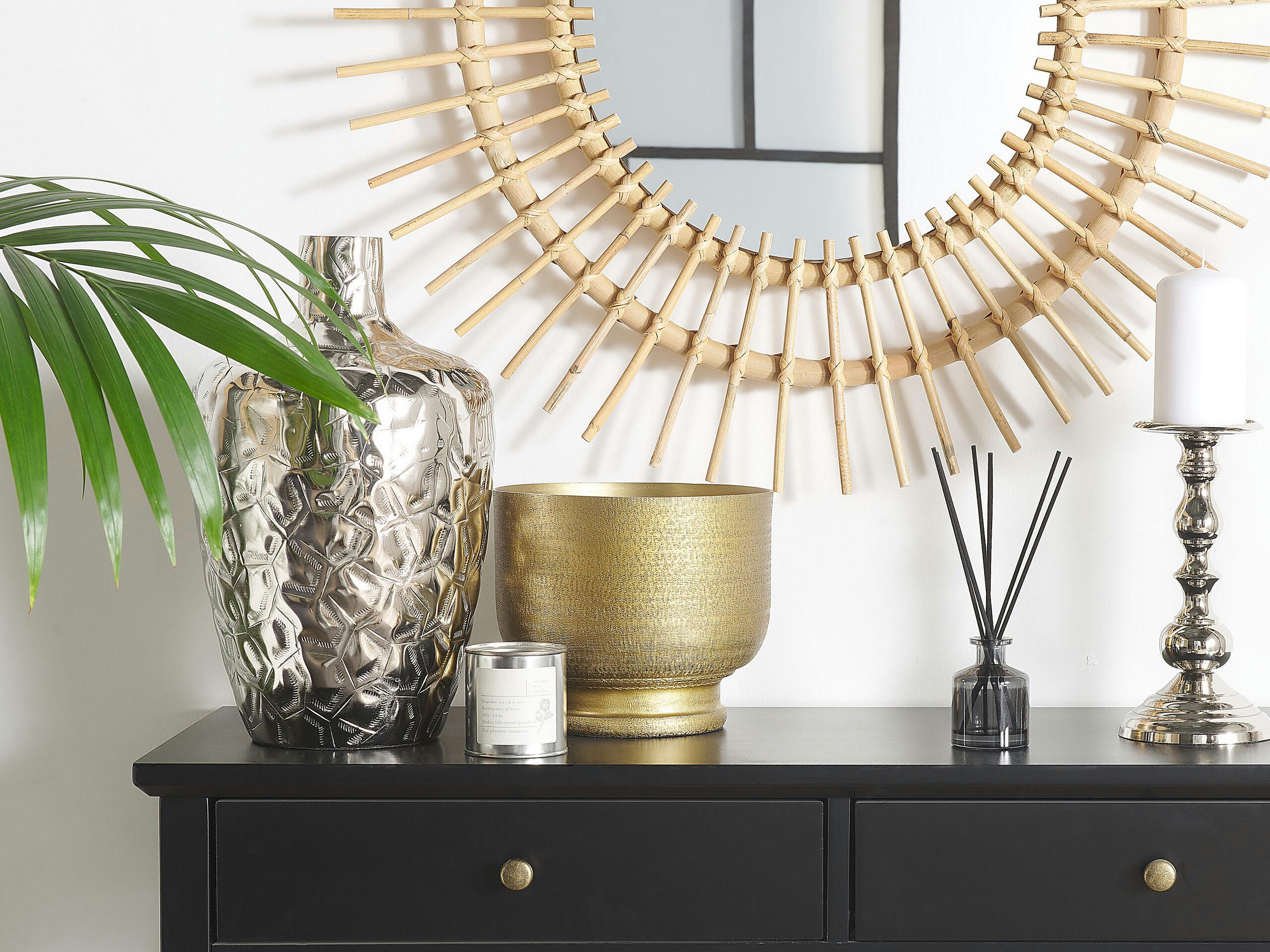 INSHAS - Vase en métal argenté 39 cm