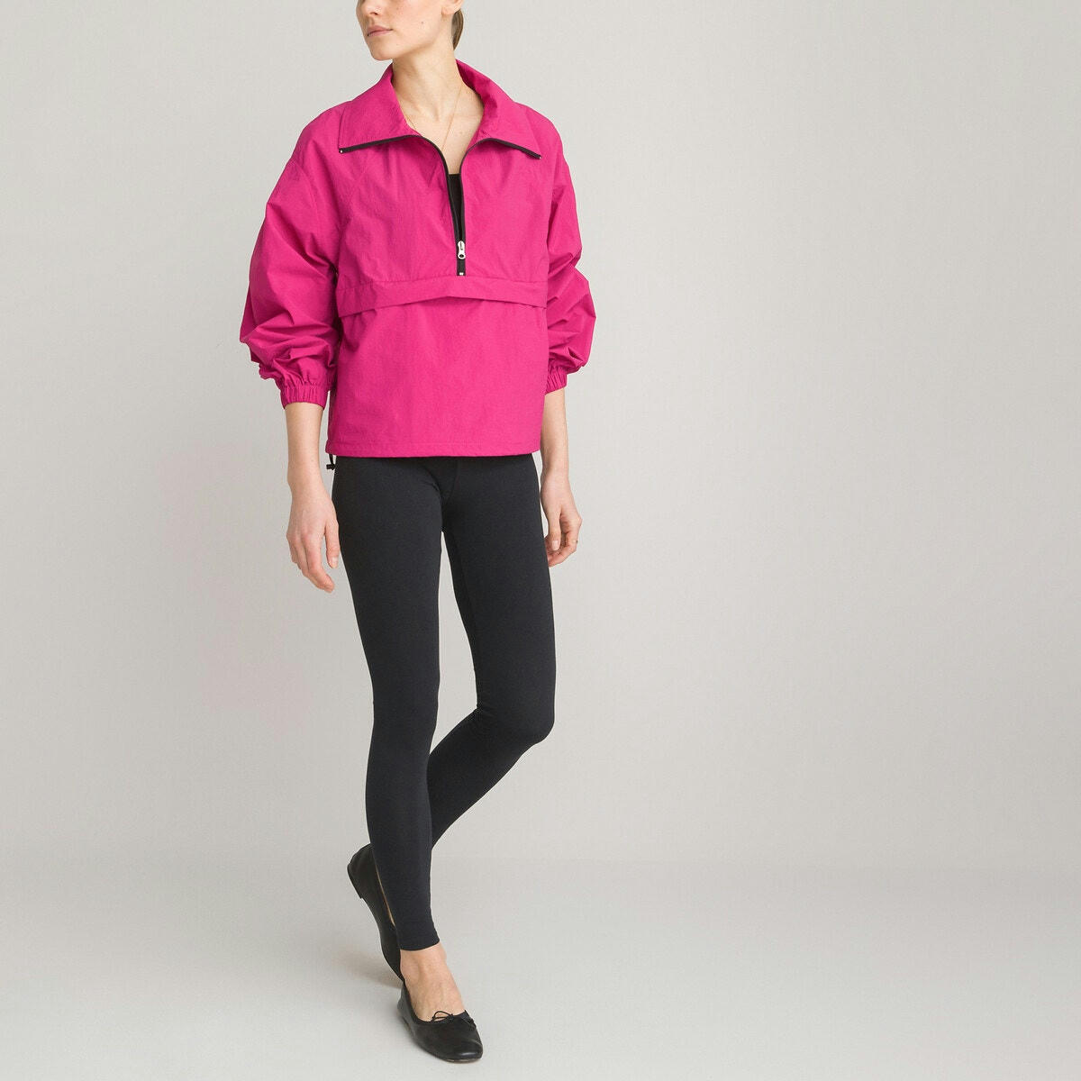 Parka courte fermeture demi-zippée