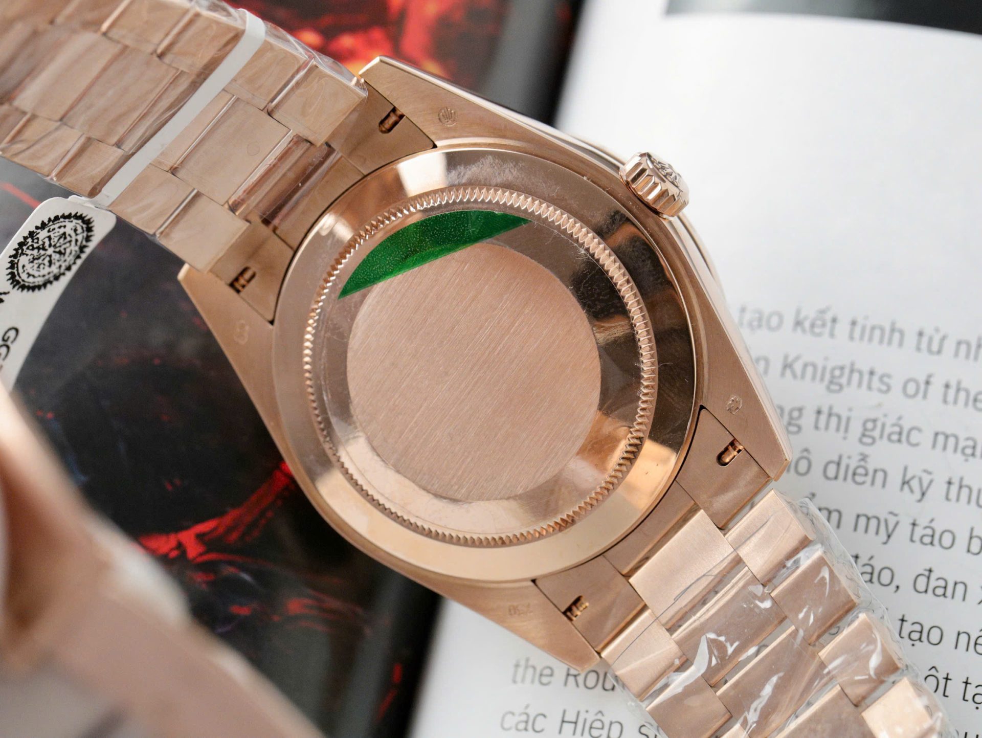 Rolex Day-Date RG Plated Diamond Dial Baguette Diamond 40mm Super Clone