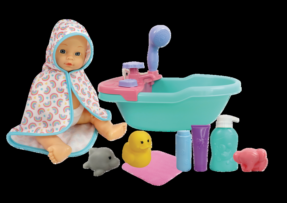 Stella and Finn Kisses & Cuddles Baby with Electronic Bathtub 12-in, Ages 4+