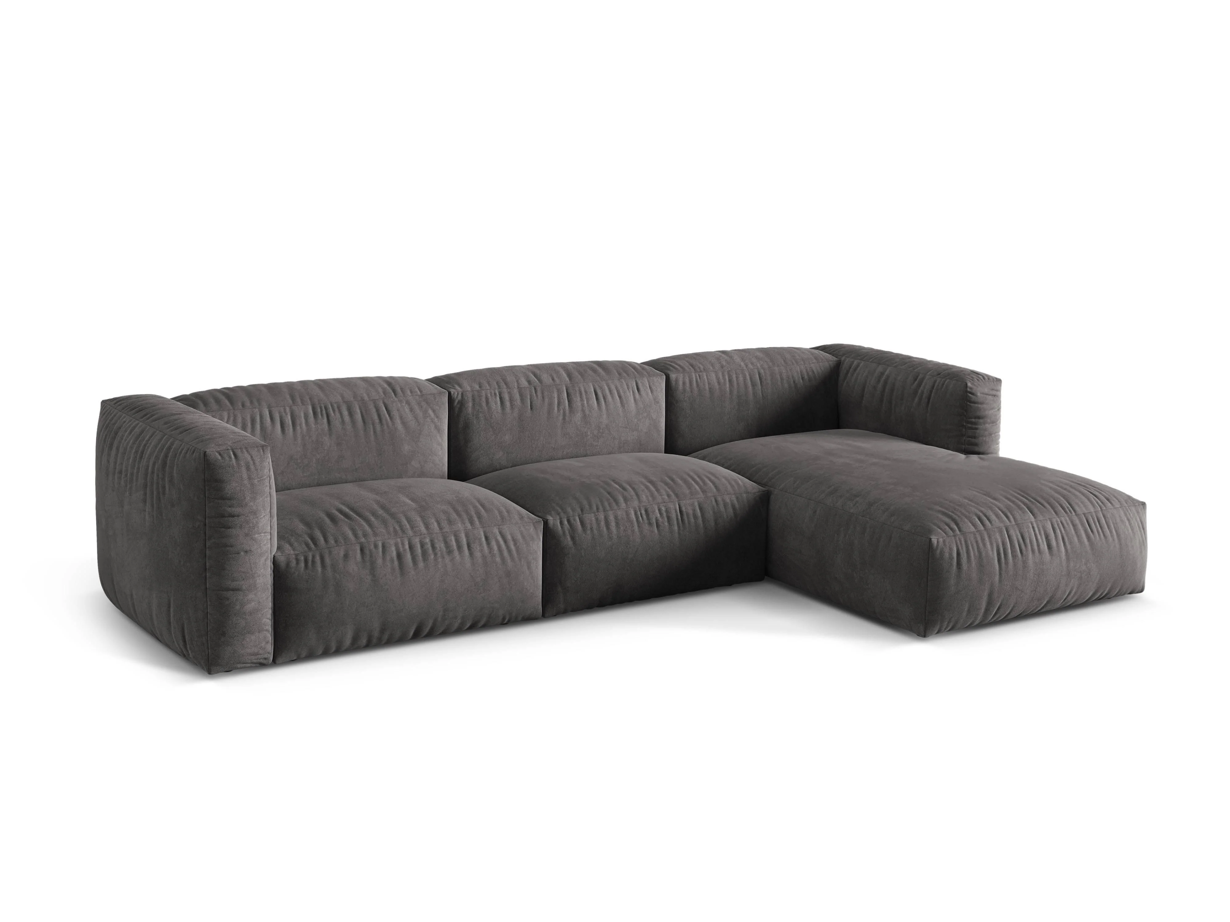 3-zits hoekbank Martina rechts velvet