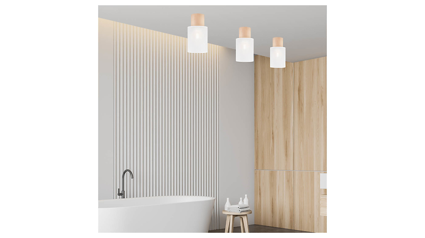 Lampa sufitowa Ari drewniana biała