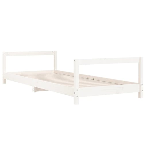 NNEVL Kids Bed Frame White 90x190 cm Solid Wood Pine