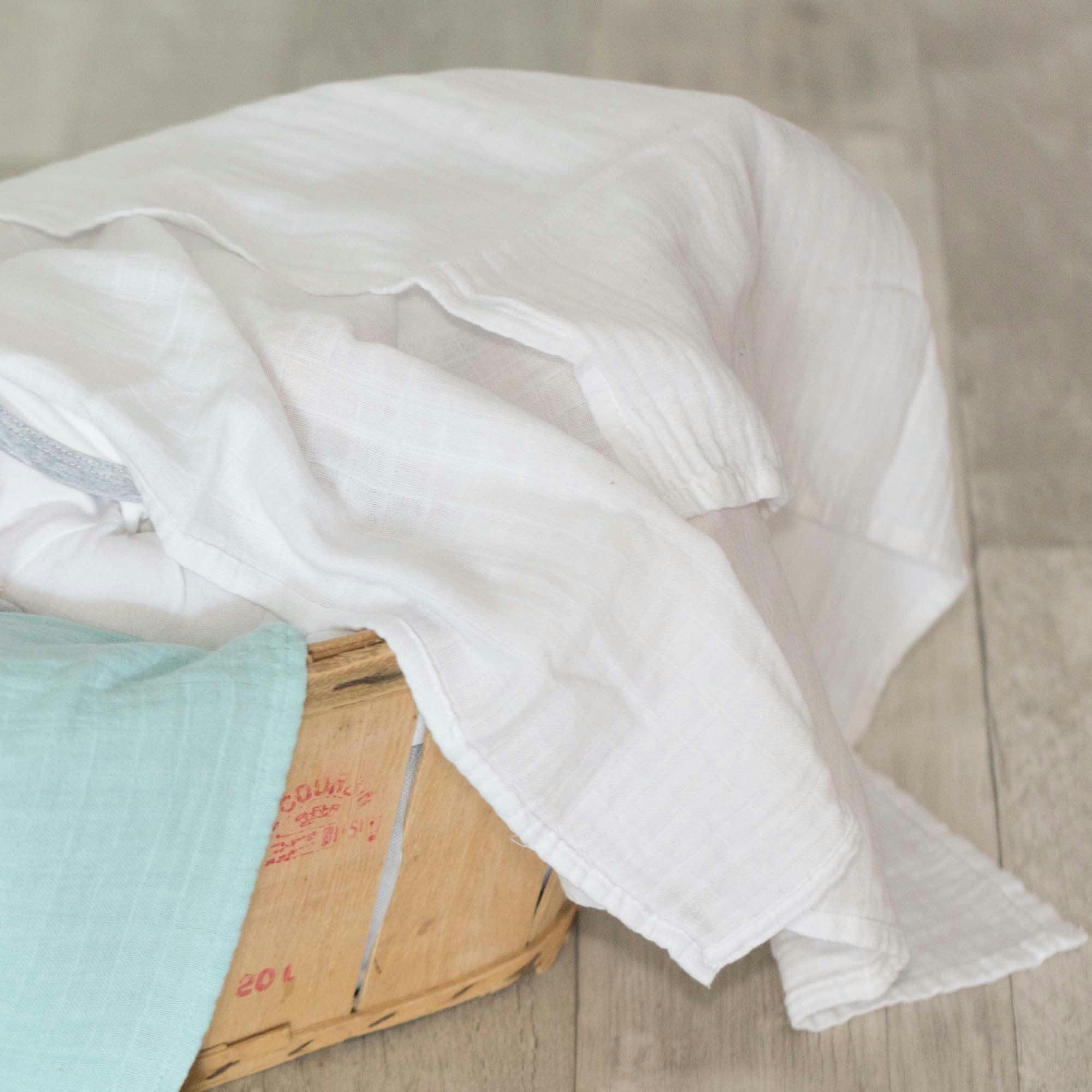 - Lot de 6 langes bébé 70X70 cm Blanc