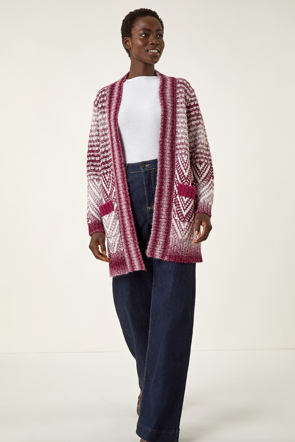 Roman Jacquard Knit Cardigan