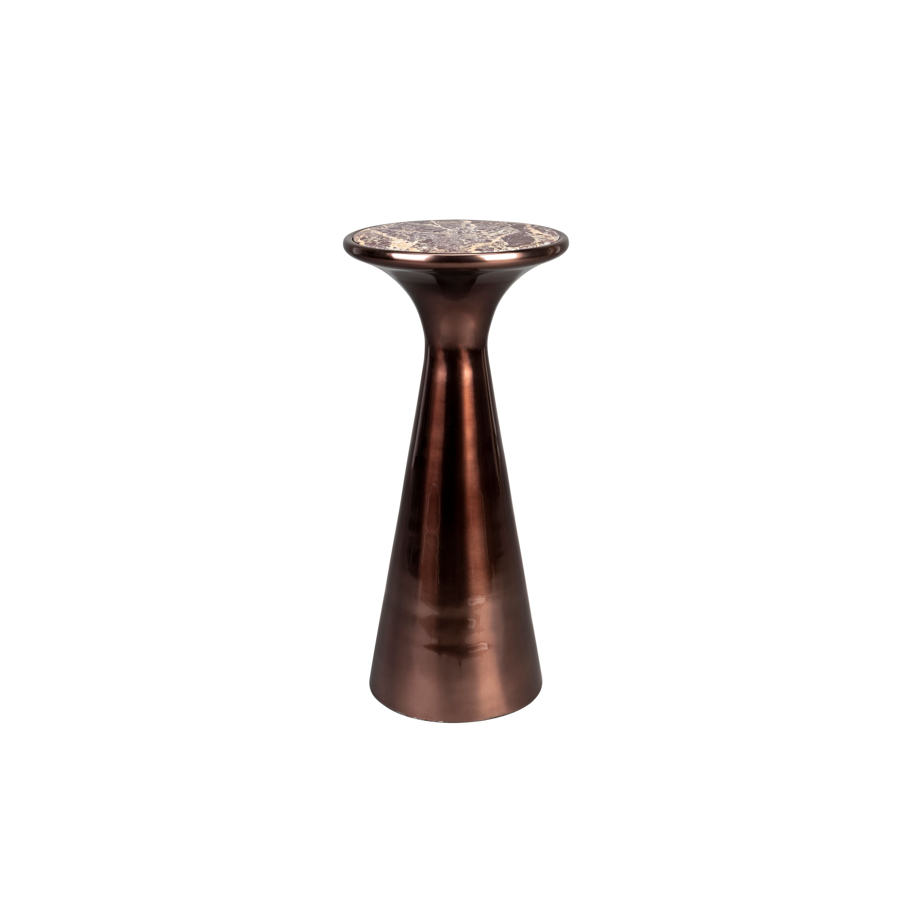 Dutchbone Mount Bijzettafel Rond 25x25 cm Marmer Bruin