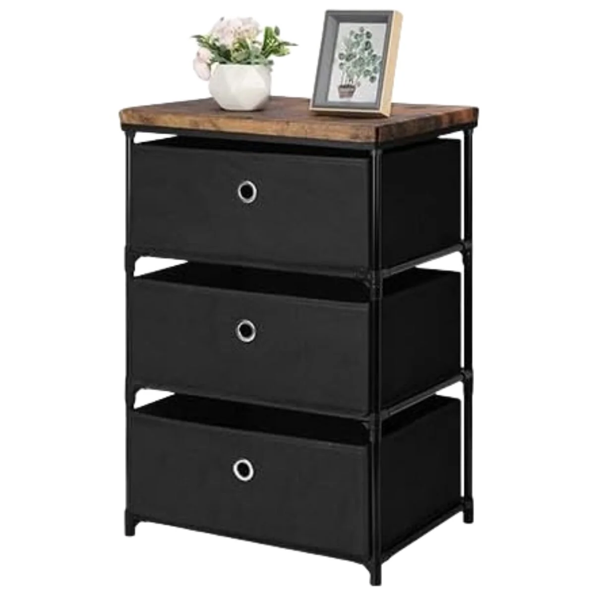 3 Drawers Nightstands Dresser for Bedroom Closet Nursery Dormitory Living Room