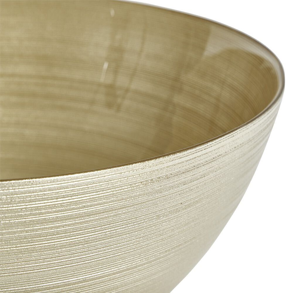 Saladier en verre doré Ø30xH10cm