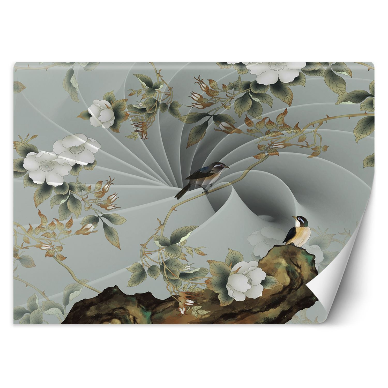 Feeby Fototapeta, Ptak na gałęzi 3D 150x105