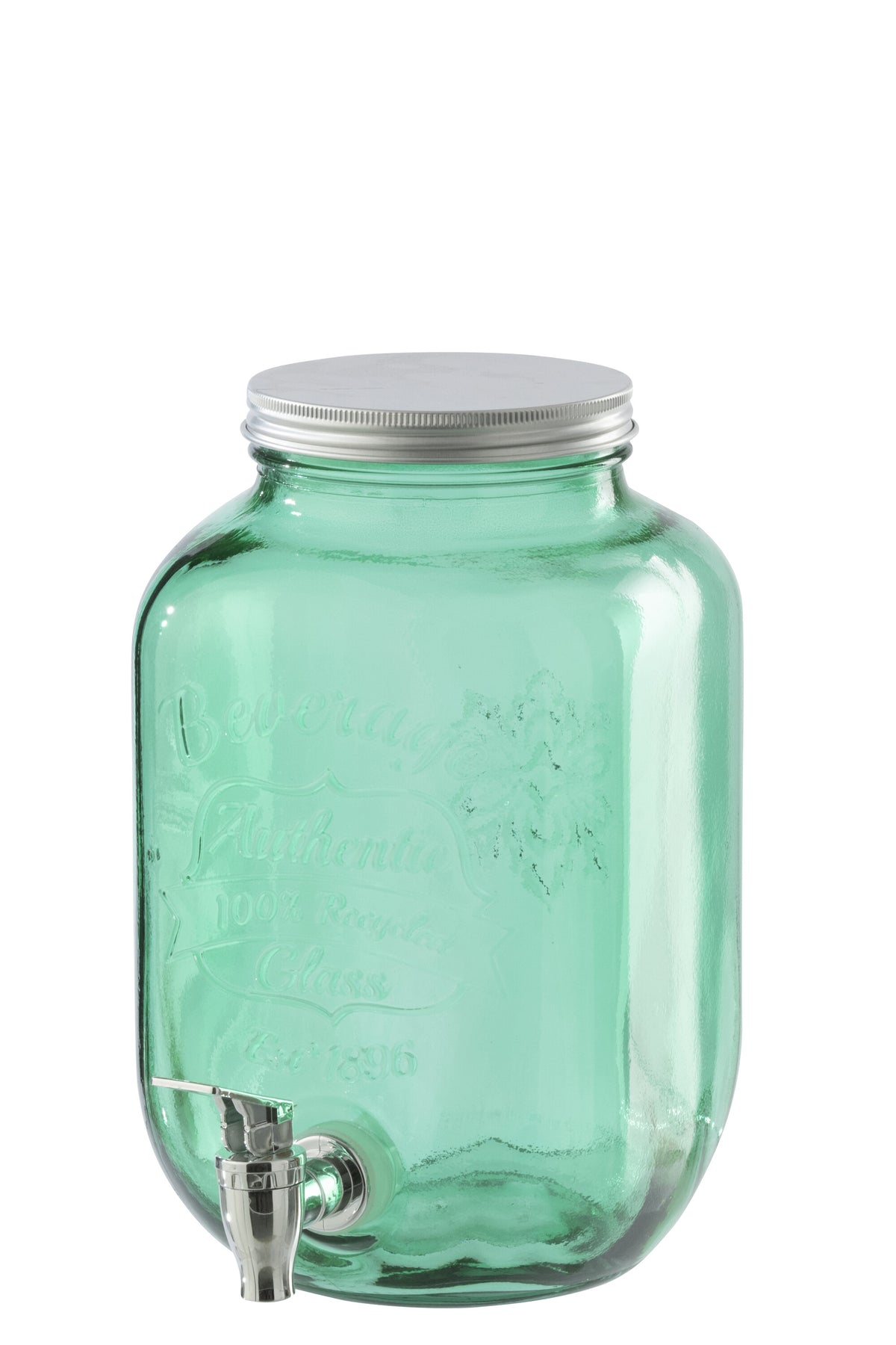 J-Line drankdispenser - glas - smaragdgroen