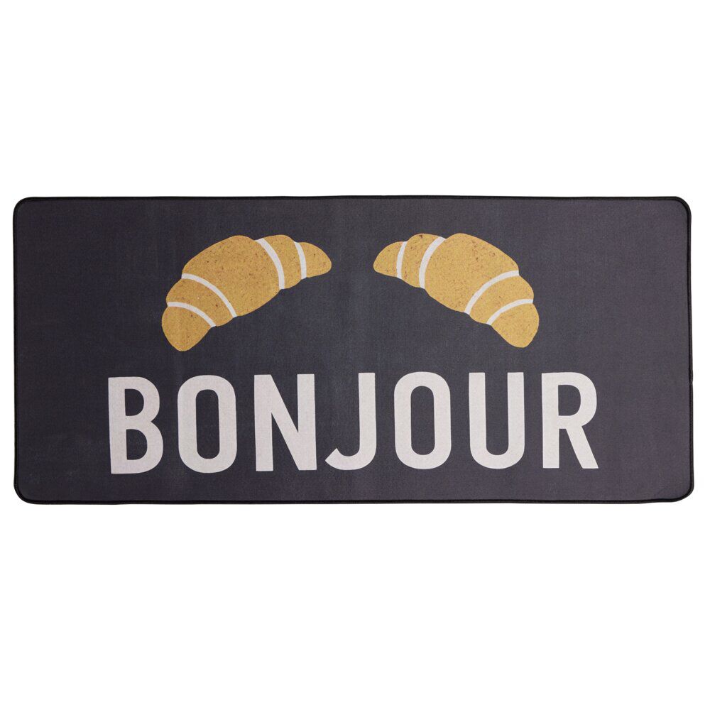 Tapis de cuisine rectangulaire antidérapant absorbant motifs croissants 50x120cm